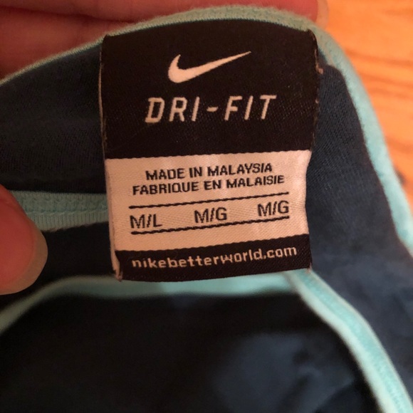 Nike Dry-Fit Teal Turquoise Singlet Tank - Picture 3 of 4